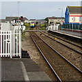 Milford Haven train viewed from Llanelli station in SA15 1AN