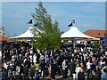 Crowd in the catering and bar area at Newmarket in CB8 0TF