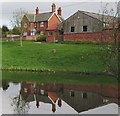 Manor Farm and pond, Fimber, E Yorks in YO25 9FW