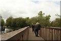 View along the elevated path on the River Lea in SG13 7AA