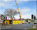 Perne Road: traffic lights and Helix House going up in CB1 3SR