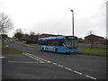 Bus on Skeavingtons Lane, Cotmanhay Farm estate in DE7 8SU