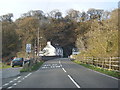 B5105 nearing The Crown Inn in Llanfihangel Glyn Myfyr Community