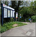 Information boards outside Avoncliff railway station in BA15 2LP