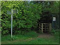 Footpaths Meet at Corner of Disused Rose and Crown Chalk Pit in CR8 5BS