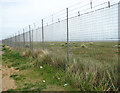 Fenced off South Beach at South Denes in NR30 3QL