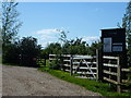 Entrance to Top Farm caravan park near Ryhall in PE9 4JD