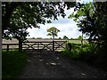 Gate and fallow field in WA16 9HJ