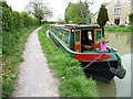 Hireboat moored overnight at Hilperton in BA14 7PL