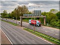M6 Motorway, Looking South from Lydiate Lane Bridge in PR25 4XR