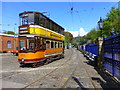 Glasgow tram at Crich tramway museum in DE4 5ET