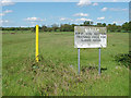 Warning sign, Fairoaks airfield in GU24 8HU