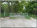 The entrance to Edgebarrow Woods, Owlsmoor in GU47 0UJ