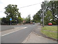 Owlsmoor Road at the junction of Yeovil Road in Sandhurst