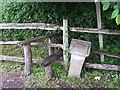 Stile on the footpath into Jarvis's Wood in BN27 4HL