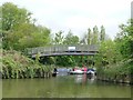 Footbridge, north bank, Newbridge, River Avon in BA1 3NB