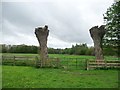 Pollarded trees beside Swineford Lock in BA1 9AS