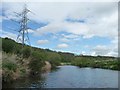 Power lines crossing the River Avon in BS15 3NT