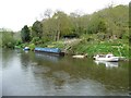Moorings below Hanham weir, River Avon in BS15 3NJ
