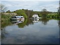 Contrasting boats on the River Avon near Park Corner in BS31 2AT