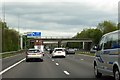 A railway bridge over the M42 in B91 3TD