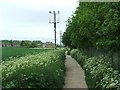 Footpath leading towards Orchard View, Teynham in ME9 9SH