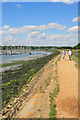 Footpath along eastern bank of River Hamble in SO31 4PA