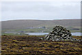 Cairn on the summit of Virda Field in ZE2 9UT