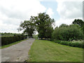 Gated access road to Tuddenham Fen in IP28 6AS
