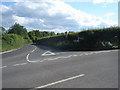 Road junction by dismantled railway, near Ilton in TA19 9SH