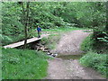 Ford and footbridge, Smelt Mill Beck in DL11 7JW