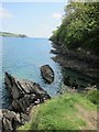A small inlet below the Bosahan estate and just off the coastal path in TR12 6JL