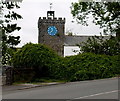 Clock tower in the SE corner of Pandy Farm, Merthyr Tydfil in CF47 9DQ