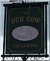Sign for the Dun Cow, Bournmoor in DH4 6EA