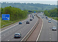 M40 motorway towards junction 11 in OX16 2DB