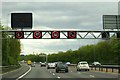 A motorway speed gantry over the M42 in B92 0JF