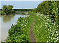 Oxford Canal and towpath near Napton on the Hill in CV47 8NQ