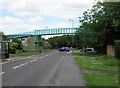 Footbridge over Brize Norton Road, Carterton, Oxon in OX18 3AX