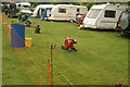 View of miniature steam engines in St. Albans Steam and Country Show in AL4 0HZ