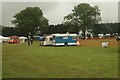 View of two caravans in the St. Albans Steam and Country Show in AL4 0HZ