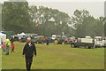 View of tractors, jeeps and classic cars in the St Albans Steam and Country Show in AL4 0HZ
