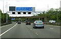 A motorway speed gantry and Chester Road cross the M42 in B37 7WL