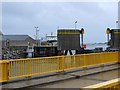 The MV Hebrides approaches Tarbert, Harris, pier in HS3 3DF