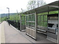 Ebbw Vale Parkway railway station ticket machine and passenger shelter in NP23 8EX