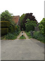 Footpath to Seven Cottages Lane in IP5 1DH