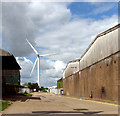Hangars and storage sheds on the Brome Industrial Estate in Brome