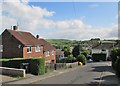 Gedling: Queen's Avenue and a view across the valley in NG4 4BW