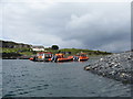 Dive boats at Easdale in PA34 4TB