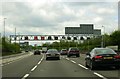 A motorway speed gantry over the M6 in B46 1TE