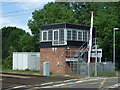 Signal box at the level crossing on Station Lane in PE19 5RR